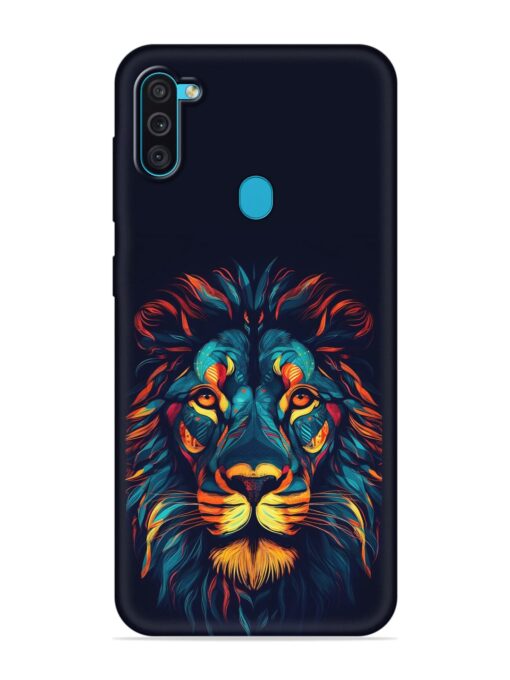 Colorful Lion Embossed Soft Silicone Case for Samsung Galaxy M11