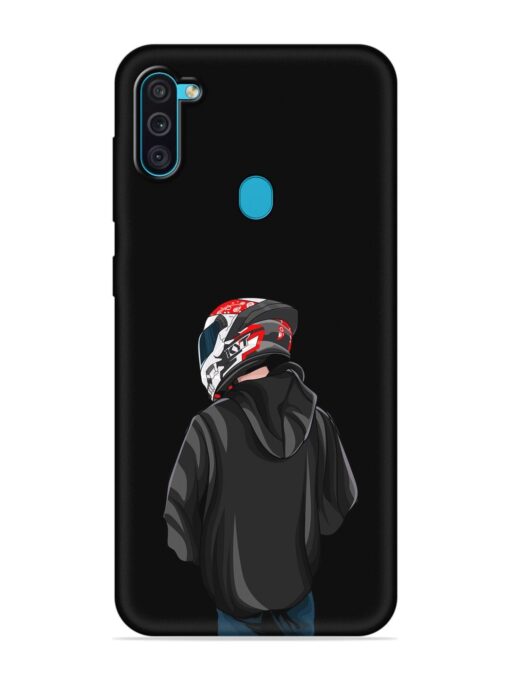 Motorcycle Rider Embossed Soft Silicone Case for Samsung Galaxy M11 Zapvi