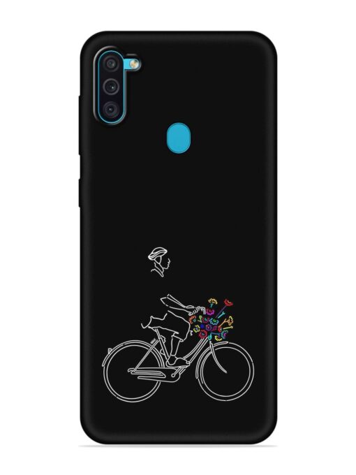 Minimalist Cycle Art Embossed Soft Silicone Case for Samsung Galaxy M11