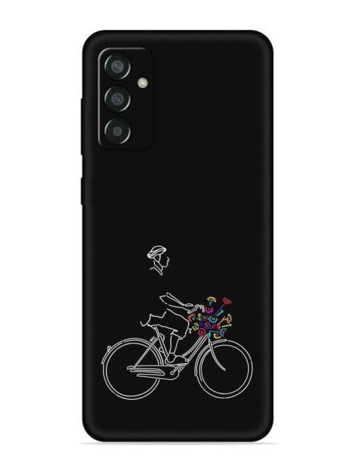 Minimalist Cycle Art Embossed Soft Silicone Case for Samsung Galaxy M13 (4G)