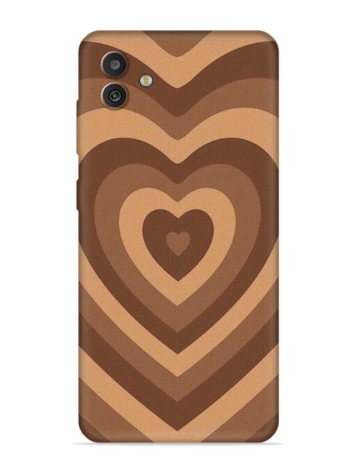 Brown Heart Embossed Soft Silicone Case for Samsung Galaxy M13 (5G)