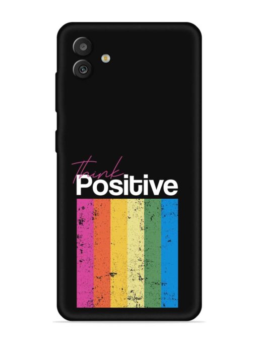 Think Positive Typography Embossed Soft Silicone Case for Samsung Galaxy M13 (5G)