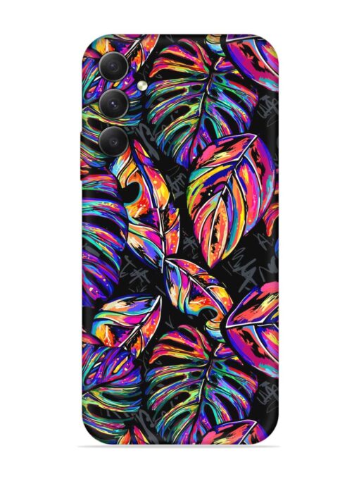 Tropical Seamless Vector Embossed Soft Silicone Case for Samsung Galaxy M14 (5G)