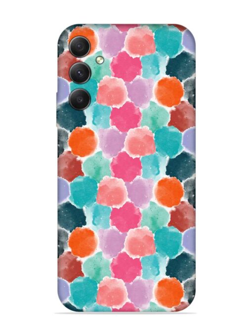 Colorful Seamless Pattern Embossed Soft Silicone Case for Samsung Galaxy M14 (5G)