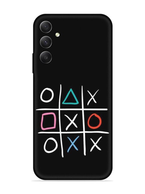 Super Neon Tic-Tac-Toe Embossed Soft Silicone Case for Samsung Galaxy M14 (5G) Zapvi