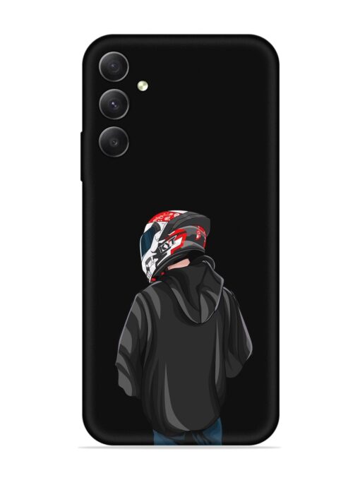 Motorcycle Rider Embossed Soft Silicone Case for Samsung Galaxy M14 (5G) Zapvi