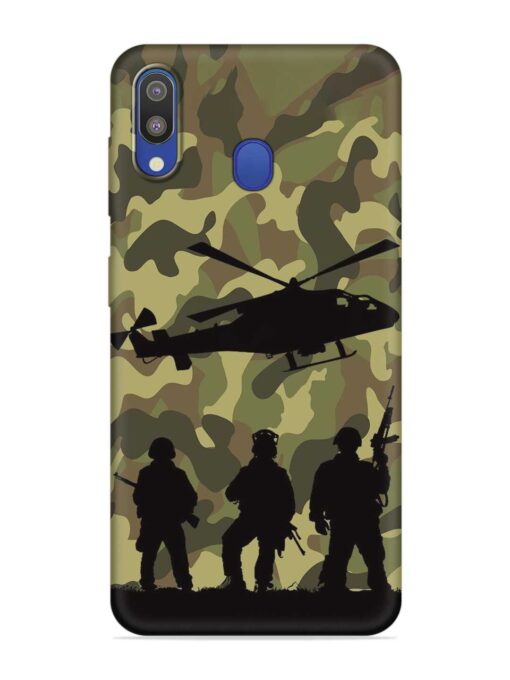 Army Heros Embossed Soft Silicone Case for Samsung Galaxy M20 Zapvi