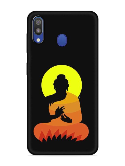 Buddha Art Black Embossed Soft Silicone Case for Samsung Galaxy M20