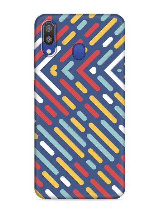 Colored Lines Embossed Soft Silicone Case for Samsung Galaxy M20