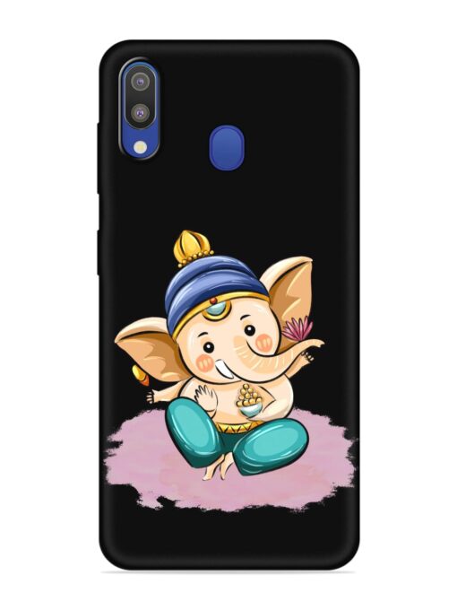 Bal Ganesh Vector Art Embossed Soft Silicone Case for Samsung Galaxy M20 Zapvi