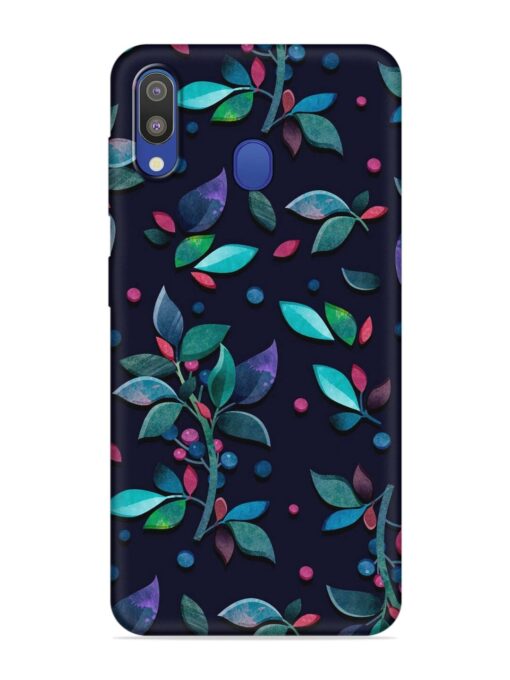 Decorative Watercolor Flower Embossed Soft Silicone Case for Samsung Galaxy M20