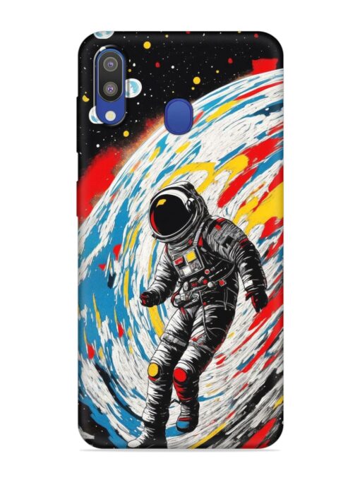 Astronaut Art Embossed Soft Silicone Case for Samsung Galaxy M20 Zapvi