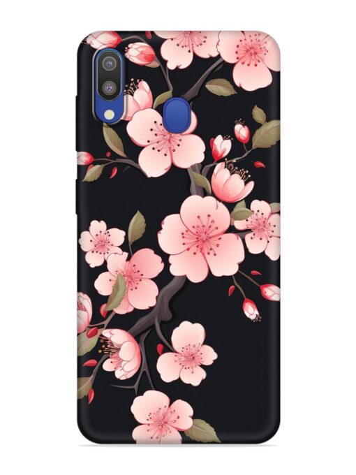 Cherry Blossom Embossed Soft Silicone Case for Samsung Galaxy M20 Zapvi