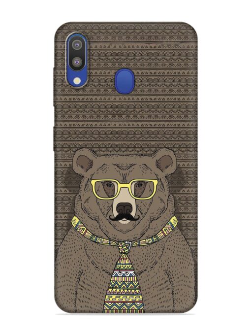 Grizzly Bear Embossed Soft Silicone Case for Samsung Galaxy M20 Zapvi