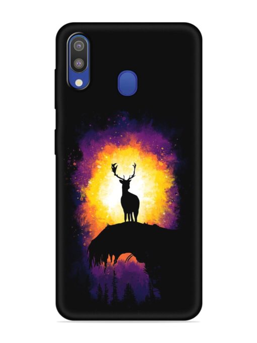 Elk Animal Art Embossed Soft Silicone Case for Samsung Galaxy M20 Zapvi