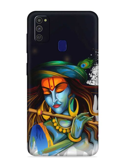 Krishna Art Embossed Soft Silicone Case for Samsung Galaxy M21 (2021) Zapvi