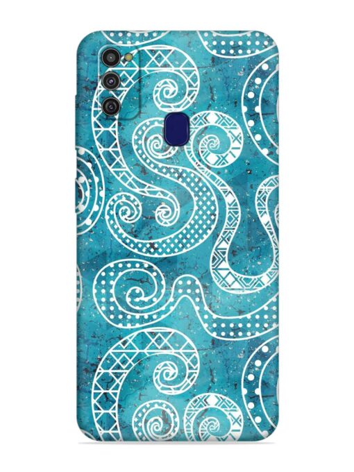 Vintage Curved Seamless Embossed Soft Silicone Case for Samsung Galaxy M21 (2021)