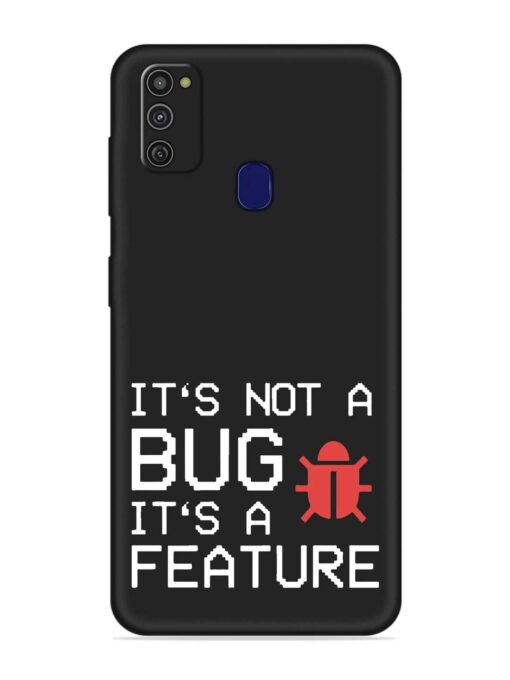 Not Bug Feature Embossed Soft Silicone Case for Samsung Galaxy M21 (2021)