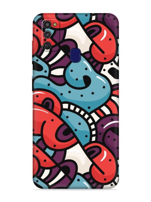 Seamless Backdrop Colorful Embossed Soft Silicone Case for Samsung Galaxy M21 (2021) Zapvi