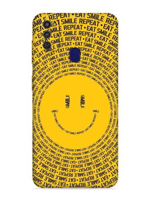 Smiley Embossed Soft Silicone Case for Samsung Galaxy M21 (2021) Zapvi