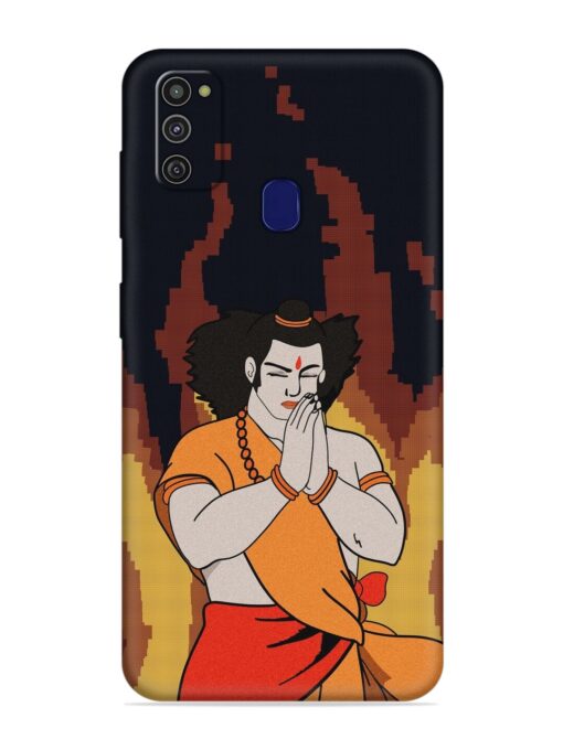 Shree Ram Vector Embossed Soft Silicone Case for Samsung Galaxy M21 (2021)