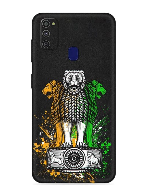 Pillars Of Ashoka Embossed Soft Silicone Case for Samsung Galaxy M21 (2021) Zapvi