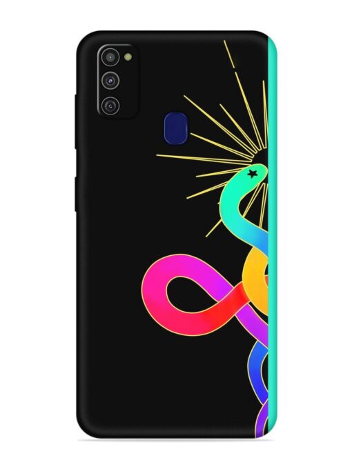 Art Geometric Abstraction Embossed Soft Silicone Case for Samsung Galaxy M21 (2021) Zapvi