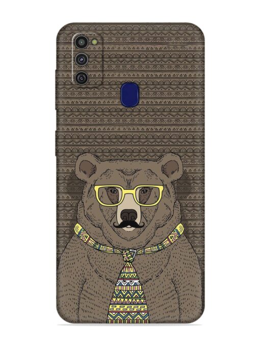 Grizzly Bear Embossed Soft Silicone Case for Samsung Galaxy M21 (2021)