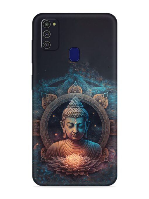 Gautam Buddha Embossed Soft Silicone Case for Samsung Galaxy M21 (2021)