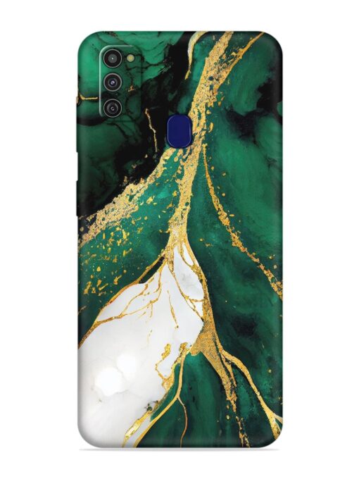 Blue Marble Art Embossed Soft Silicone Case for Samsung Galaxy M21 (2021)