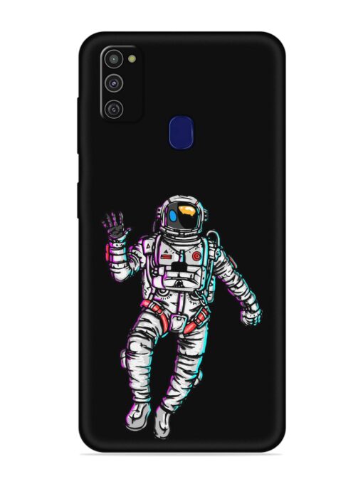 Spaceman Embossed Soft Silicone Case for Samsung Galaxy M21 (2021) Zapvi