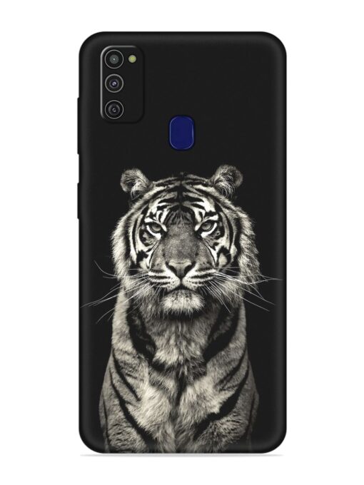 Tiger Art Embossed Soft Silicone Case for Samsung Galaxy M21 (2021)