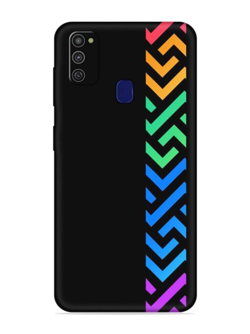 Colorshape Stripes Embossed Soft Silicone Case for Samsung Galaxy M21 (4G)