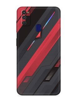 Material Desk Art Embossed Soft Silicone Case for Samsung Galaxy M21 (4G)