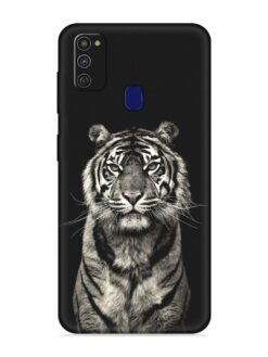 Tiger Art Embossed Soft Silicone Case for Samsung Galaxy M21 (4G)