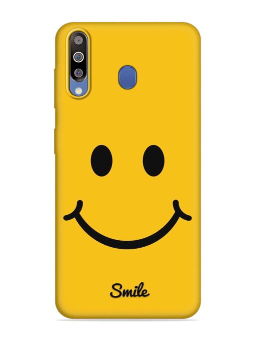 Yellow Smiley Embossed Soft Silicone Case for Samsung Galaxy M30 Zapvi