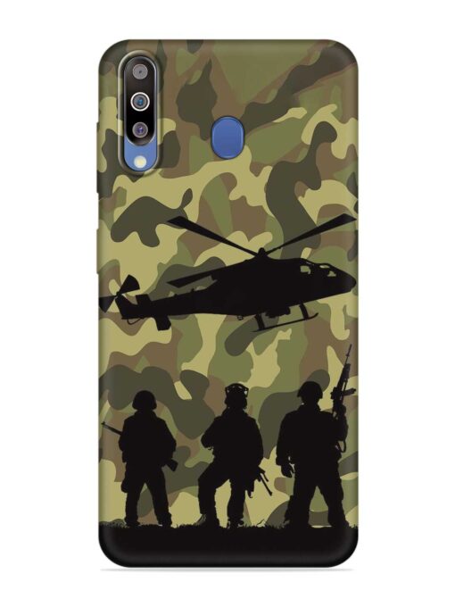 Army Heros Embossed Soft Silicone Case for Samsung Galaxy M30 Zapvi