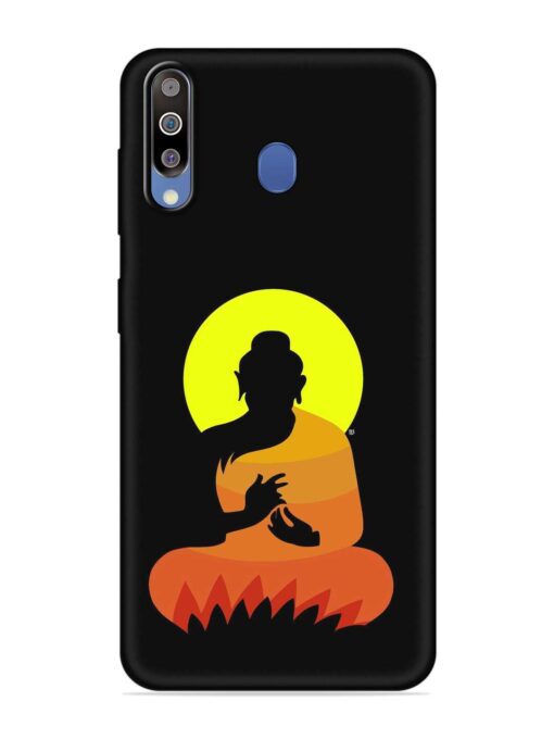 Buddha Art Black Embossed Soft Silicone Case for Samsung Galaxy M30