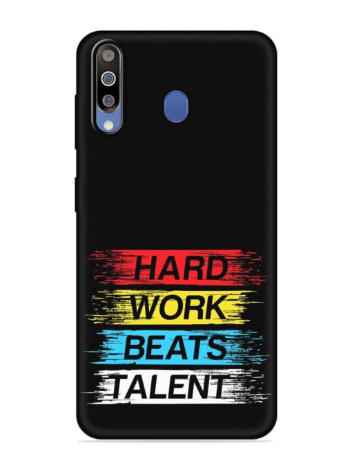 Hard Work Beats Embossed Soft Silicone Case for Samsung Galaxy M30 Zapvi