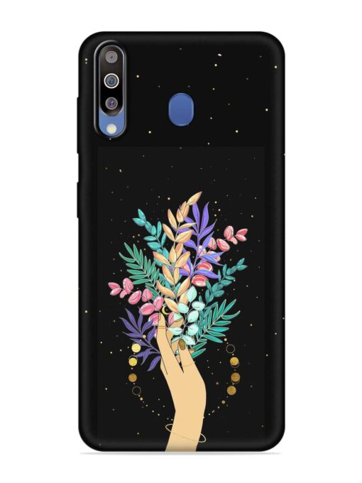 Flower On Hand Embossed Soft Silicone Case for Samsung Galaxy M30