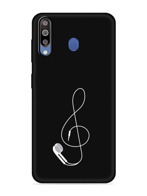 Music Earphone Vector Embossed Soft Silicone Case for Samsung Galaxy M30