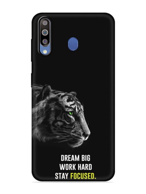 Dream Big Work Hard Embossed Soft Silicone Case for Samsung Galaxy M30 Zapvi