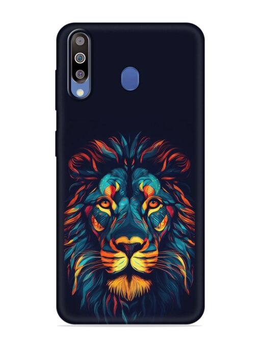 Colorful Lion Embossed Soft Silicone Case for Samsung Galaxy M30