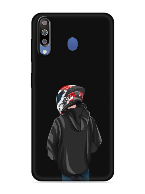 Motorcycle Rider Embossed Soft Silicone Case for Samsung Galaxy M30 Zapvi