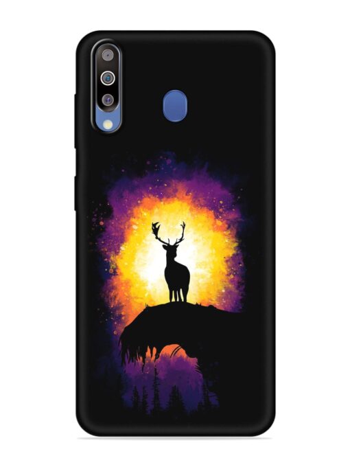 Elk Animal Art Embossed Soft Silicone Case for Samsung Galaxy M30