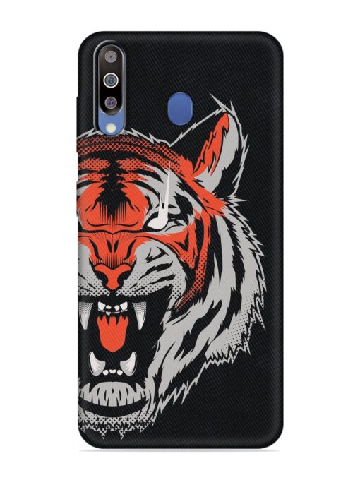 Tiger Aggression Embossed Soft Silicone Case for Samsung Galaxy M30 Zapvi