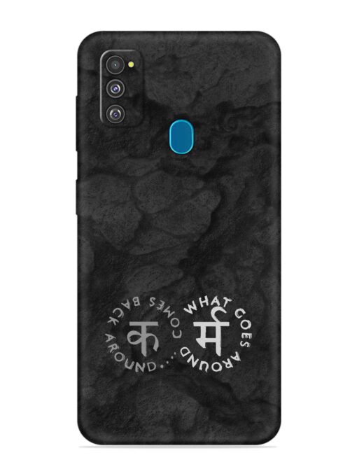 Karma Hindi Word Embossed Soft Silicone Case for Samsung Galaxy M30S Zapvi