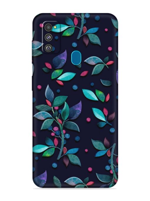 Decorative Watercolor Flower Embossed Soft Silicone Case for Samsung Galaxy M30S Zapvi