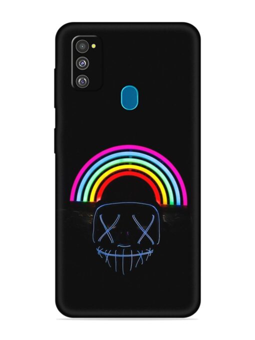 Mask Rainbow Embossed Soft Silicone Case for Samsung Galaxy M30S Zapvi