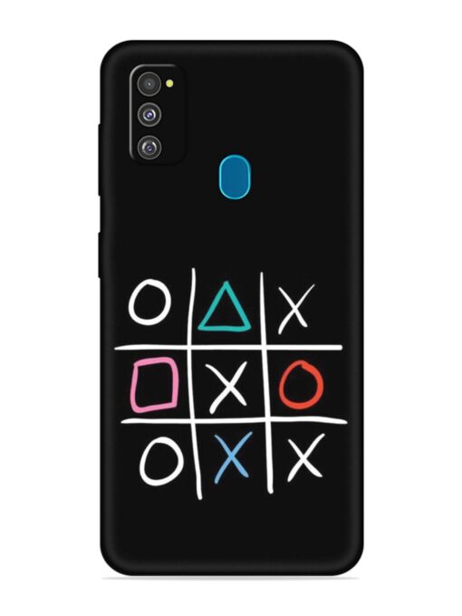 Super Neon Tic-Tac-Toe Embossed Soft Silicone Case for Samsung Galaxy M30S Zapvi